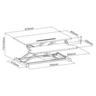 ALTIVA 36" Sit To Stand Height Adjustable Desk Riser converter - Black-Work Surface Dimension: 36"W x 15.7"D (91cm x 40cm)