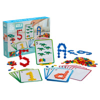 Plus-Plus Learn to Build ABCs & 123s-Includes 400 pieces, and 40 letter and number cards to create a fun-filled educational building experience