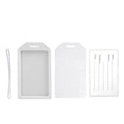 Beslayn - Étiquettes de bagages robustes avec boucles en plastique - Housse de protection et inserts inclus - Blanc - Paquet de 20-Accueille votre carte de visite ou le formulaire inclus