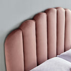 Modway Veronique Performance Velvet Twin Headboard - Dusty Rose-Scalloped Edge Accents