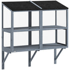 PawHut Catio Outdoor Cat Enclosure Window Box 51.2" L - Grey-Connects to your window, giving cats fresh air and sunshine safely