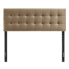 Modway Lily Stain-Resistant Performance Velvet King Size Headboard - Taupe-Five Mounting Positions