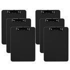 Davis Group - Planchettes à pince en plastique, format lettre, 9 po l x 12 po H – Noir - 6 par paquet-Les planchettes sont fabriquées en plastique moulé par injection résistant et durable et présentent des bords lisses