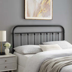 Modway Sage Metal Queen Headboard - Black-Powder Coated Iron Construction