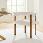 Modway - Imogen Performance Velvet Chaises de salle à manger en tonneau Ensemble de 2 - Albâtre brun foncé-Velours de performance résistant aux taches