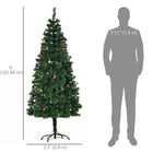 HOMCOM 6' Artificial Christmas Tree - Green-Quick to set up, just push the pieces together and fold out the branches 