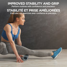PurAthletics - Rouleau de massage ondulé en mousse grise-Efficace pour différentes parties du corps