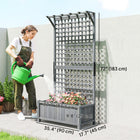 Outsunny - jardin surélevé en bois 72 po - gris foncé-Utilisez la partie supérieure pour accrocher des pots de fleurs et des décorations pour votre jardin
