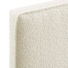 Modway Lindee Boucle Fabric Full Headboard - Cream-Assembly Required