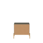 Manhattan Comfort Jasper 25.15" Modern Nightstand - Grey-17.51" L x 25.15" W x 22.08" H