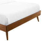 Modway Margo Wood Twin Platform Bed Frame - Walnut-Rubberwood Legs