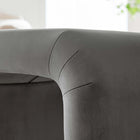 Modway - Koda Performance Velvet Tabouret en cascade - Brass Storm Grey-Rembourrage en mousse dense