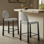 Modway Hayley Upholstered Fabric Counter Stool - Black Camel-OEKO-TEX STANDARD 100 Certified Upholstery