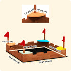 Qaba - Bac à sable en bois pour enfants, bac à sable extérieur thème château avec drapeaux - bois brun-Doublure inférieure en tissu non tissé permettant le drainage et la croissance des racines 