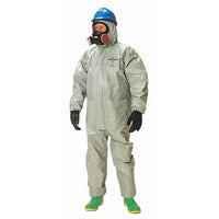 DuPont – Combinaison de protection personnelle Tychem de premier répondant, capuchon/poignets élastiques, 3T Grand (TF169T-3XL)-Couleur : Gris/gris