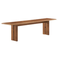 Modway Amistad 72" Wood Bench - Walnut-Modern Farmhouse 72" Dining Bench