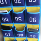 Kore Design Hanging Cell Phone 30-Pocket Storage Classroom Organizer - Blue/Yellow-Easy Access: Allows students and teachers to locate and retrieve items quickly and efficiently.