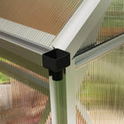 Outsunny - serre en polycarbonate - 6 pi x 4 pi x 6,6 pi - argent-Aération sur le toit pour une excellente ventilation de votre unité  
