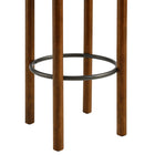 Modway Fable Boucle Fabric Bar Stools - Walnut Charcoal - Set of 2-Assembly Required