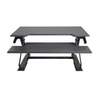 Victor High Rise Height Adjustable Standing Desk with Keyboard Tray (DCX710)-Adjust the height of the work surface up without having to step away from the desk