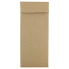 JAM Paper Enveloppes à ouverture au sommet en papier recyclées à fermeture gommée, 4 1/8 x 9 1/2 po, brun Kraft, 100/paquet-Brun