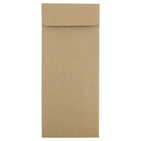 JAM Paper Enveloppes à ouverture au sommet en papier recyclées à fermeture gommée, 4 1/8 x 9 1/2 po, brun Kraft, 100/paquet-Brun