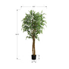 Monarch Specialties - Plante Artificielle - 79 po Heur - Arbre Ficus - Touche Réelle - Mis En Pot - Feuilles Vertes - Pot Noir-Cette plante artificielle de sol est solidement fixée dans un élégant pot noir, facile à placer sur n'importe quelle surface de sol, pour un accent décoratif qui ne passera pas inaperçu