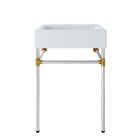 Modway - Redeem Fixation murale en acier inoxydable argenté de 24" Vanette de salle de bain - Blanc argenté-Vanité de salle de bain contemporaine