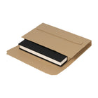 Spicers Book Wrap Box Peel and Seal - 6.5" x 9.75" x 2.75" - 25 Pack-Central pocket to hold items in place