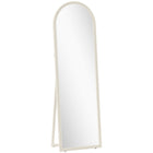 HOMCOM Arched Full Body Mirror - 21" W x 64" H - White-Full size mirror allows viewing of entire outfit effortlessly 