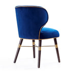 Manhattan Comfort - Lot de 2 chaises de salle à manger modernes Strine 21,65 po en velours bleu-Livré chez vous entièrement assemblé Aucun assemblage requis