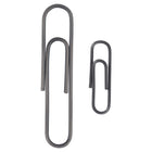 JAM Paper Combo Pack Colourful Paper Clips - Standard & Jumbo - Grey - 100 Pack & 75 Pack -Size: 1 inch (Standard/Regular) & 2 Inch (Jumbo) | Keep your stacks of paper organized with coloured paper clips