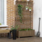 Outsunny - jardinière surélevée en bois 72 po - café-Fabriqué en bois de sapin et conçu pour être placé à l'extérieur
