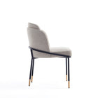 Manhattan Comfort - Chaise de salle à manger moderne Flor 22,83 po en tissu sergé tissé, coloris blé-Piètement standard à 4 pieds