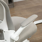 Vinsetto Mesh Office Chair with Headrest and 4D Lumbar Support - Grey-The mesh fabric is breathable and soft