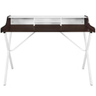 Modway Bin 47" Office Desk - Cherry-Foot pads to prevent scratching