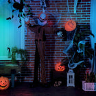 Outsunny - Clown de Cirque Animé de 5pi - Décoration d'Halloween Extérieure-Les bras sont malléables à souhait et les yeux sont dotés de lumières rouges 