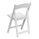 Flash Furniture – Chaise pliante en résine HERCULES, capacité de 1000 lb, siège en vinyle rembourré, blanc (LEL1WHITE)-Finition de cadre en blanc