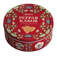 Nyakers - Biscuits Suédois en Forme de Cœurs au Pain d'Épices dans une Boîte Rouge - 400 g-Douce friandise en forme de cœur à partager avec vos proches