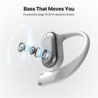 MyBat Open-Ear Wireless Earbuds - XL - White Candy Swirl Design - White-Sweat- and water-resistant build, perfect for active lifestyles