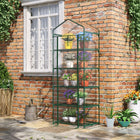 Outsunny 5 Tier Mini Greenhouse - Clear- 5 tiered shelf with fixed buckle design
 