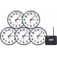Pyramid Time Systems Time Trax Sync RF Wireless Clocks in a Box Analog Bundle-Simple Synchronized Wall Clock Starter Kit to synchronize precise time over multiple departments or work stations, promotes productivity, reliability and efficiency