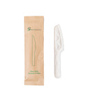 Eco-Packaging Wrapped Sugarcane Fibre Knife - 5.5" - 500 Pack-Made from compostable sugarcane fibre