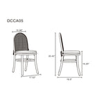 Manhattan Comfort Paragon 17.52" Industry Chic Upholstered Dining Chair - Black and Grey - Set of 2-Frame Made of American Solid Ash Wood Featuring Natural Grain Textures