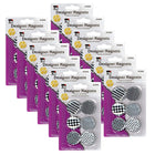 Charles Leonard Designer Button Style Magnets - Super Strong - Assorted Black & White Designs - 12 Packs of 6-Stylish button style magnets are as strong as they are designer.