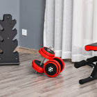 Soozier - Ensemble Haltère & Barre 2-En-1 Réglable 44 Lb Musculation Fitness Disque Tige Pince-L’haltère réglable est facile à assembler  