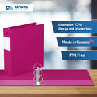 Davis Group Premium Economy Binder - Round Ring - 2" - Pink - 6 Pack-Ideal for Conferences, Reference, Colleges & Universities