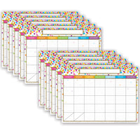 Ashley Productions Smart Poly PosterMat Pals Space Savers - 13" x 9-1/2" - Calendar Confetti Style - 10 Pack-It's a poster, it's a placemat, it's both! Great smaller size for easy use in the classroom, home, office, or on the go!