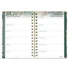 Blueline 17 Months Weekly/Monthly Planner - August to Dec - 8" H x 5" W - Verdant Design - Bilingual-Password section