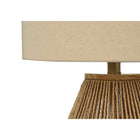 Monarch Specialties 22" H Transitional Table Lamp - Brown Rope / Beige Shade-Minor assembly is required with illustrated instructions included. confidently designed using durable materials, this lamp is backed with 2-year limited warranty against manufacturer's defects for your satisfaction